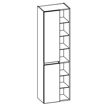 Pelipal Neutrale Beimöbel Hochschrank 50 cm Skizze