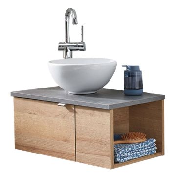 Pelipal Serie 6915 Keramik-Aufsatzbecken mit Unterschrank 61 cm