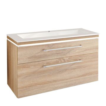 Puris Cool Line Waschtisch mit Waschtischunterschrank mit Dekorplatte 90cm breit