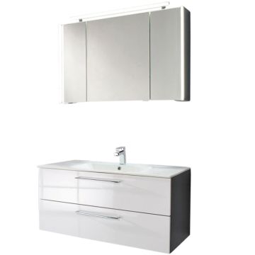 Puris Fresh Badmöbel Set 26 - 100 cm, Spiegelschrank Serie C