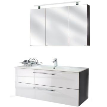 Puris Fresh Badmöbel Set 15, 120 cm Spiegelschrank Serie A