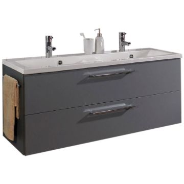 Puris Fresh Doppel Waschtisch mit Unterschrank 120 cm