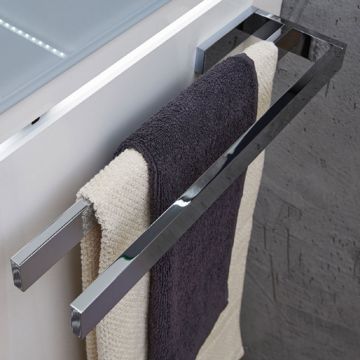 Puris Zubehör Handtuchhalter chrom, zweiarmig, nach vorne geöffnet