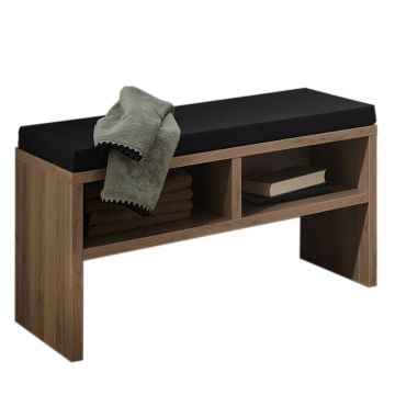 Puris Classic Line Sitzbank mit 2 Ablagefächern und Sitzkissen 90 cm