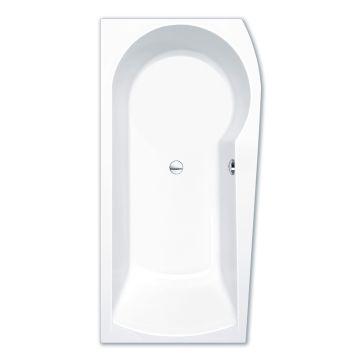 Repabad Arosa shower Raumspar-Badewanne 170 links - Acryl, in Weiß