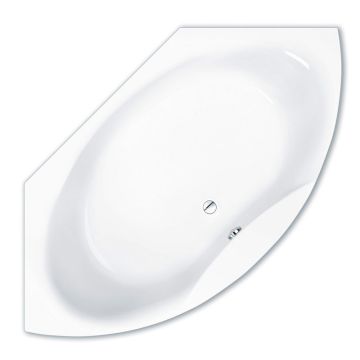 Repabad Taurus Eck-Badewanne 140 OE - Acryl, in Weiß