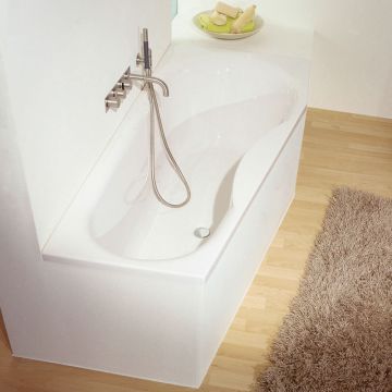 Repabad Tika Raumspar-Badewanne 160 links - Acryl, in Weiß, Ambiente