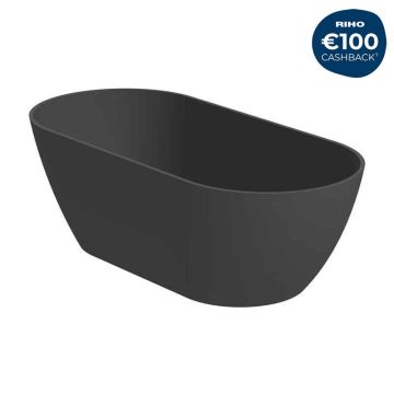 Riho Solid Surface Oval-Badewanne Bilbao Anthracite Matt