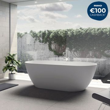 Riho Freistehende Badewanne Bilbao - Solid Surface - 170 / 80, weiß matt