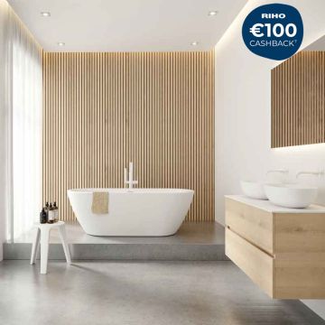 Riho Freistehende Badewanne Inspire - Acryl - 180 x 80 cm,Ambiente