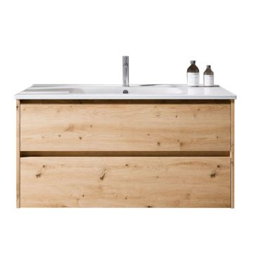 Riho Porto Square Waschtisch mit Unterschrank Set 5 - 101 cm Eiche hell