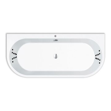 Repabad Livorno 180 x 80 cm oval f Wand, mit Aquapunktur