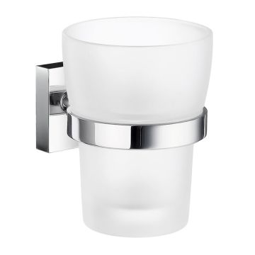Smedbo HOUSE Zahnputzbecherhalter mit mattem Glas