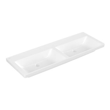 Villeroy und Boch Subway 3.0 Doppelwaschtisch 130 cm, ohne Hahnloch,