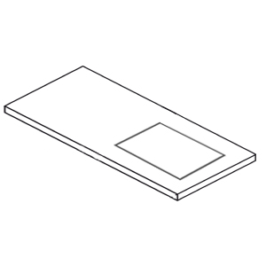 Waschtischplatte: Ausschnitt rechts