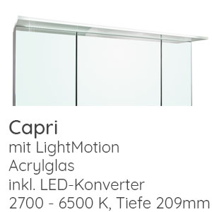 Aufsatzleuchte Spiegelschrank: CAPRI, 11,6 W, 1093 LM, Breite 80 cm
