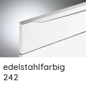 Griffvariante: Griffleiste edelstahlfarbig