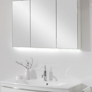 Waschplatz-Beleuchtung: LED, 13,9 Watt,1301,5 LM, Breite 120 cm + Schalter/Steckdose