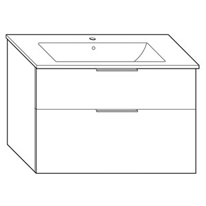 Ausführung Waschtisch mit Unterschrank: 92 cm, aus Keramik
