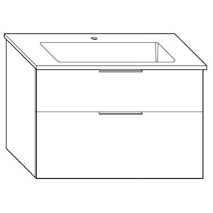 Ausführung Waschtisch mit Unterschrank: 92 cm, aus Mineralguss