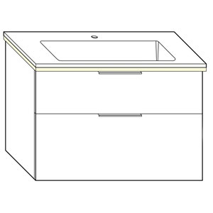 Ausführung Waschtisch mit Unterschrank: 92 cm, aus Mineralguss, inkl. Waschtisch-Beleuchtung