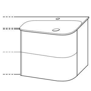 Ausführung Waschtisch mit Unterschrank: Beckenmulde rechts