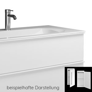 Ausführung Waschtisch mit Unterschrank: ohne Plisséefront - Anschlag rechts