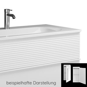 Ausführung Waschtisch mit Unterschrank: mit Plisséefront - Anschlag rechts