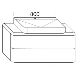 Ausführung Waschtisch mit Unterschrank: 80 cm Mineralguss-Waschtisch
