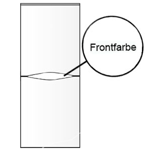 Griffvariante: Griffmulde in Frontfarbe