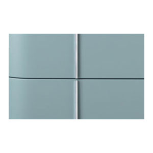 Griffvariante: vertikaler Griff und Zierleiste Chrom