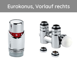 Montage-Set: Ventilset Mischbetrieb Mittenanschluss, Chrom