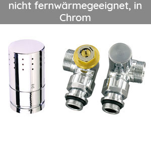 Montage-Set: Thermostatventil Winkeleckform, Anschluss links/rechts