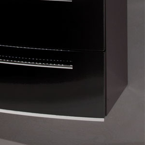 Dekorplatte: Dekorplatte eckig mit Chromkante - 1194 mm