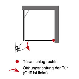 Anschlag Drehtür: Drehtür Rechts