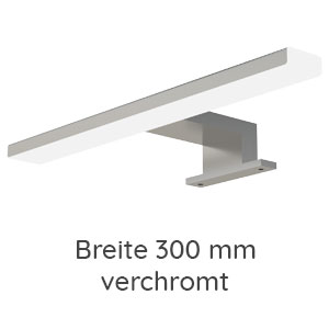 Aufsatzleuchte: Type 09 - verchromt, Breite: 30 cm