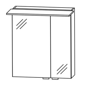 Ausführung Spiegelschrank: große Tür links