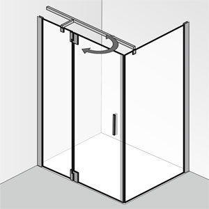 Ausführung Duschkabine: mit Drehtür pendelbar