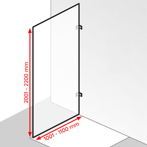Breite / Höhe: 1001 - 1100 mm / 2001 - 2200 mm