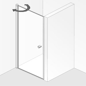 Ausführung Duschkabine: mit Drehtür pendelbar