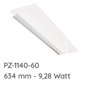 Aufsatzleuchte Spiegelschrank: LED-Aufbau-Flächenleuchte 634 mm breit