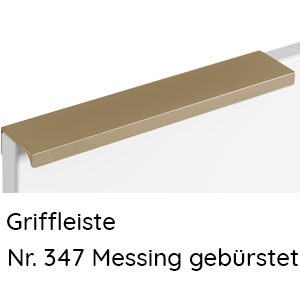 Griffvariante: Griffleiste Messing gebürstet