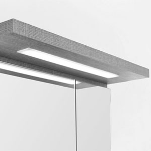 Aufsatzleuchte Spiegelschrank: Gesimsboden mit Beleuchtung, 9,5 Watt, 600 mm