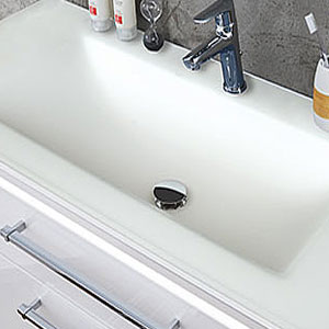 Waschtisch-Typ / -Farbe: Glas-Waschtisch optiwhite matt