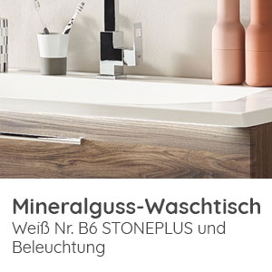 Waschtisch-Typ / -Farbe: STONEPLUS-WT weiß 70,6 cm - mit LED-Beleuchtung
