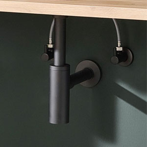 Design-Siphon: Installationsset schwarz