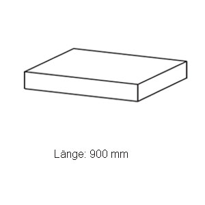 Längenmaß Waschtischplatte: 900 mm