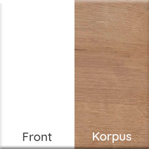 Front- und Korpusfarbe: Weiß / Berg-Eiche