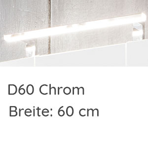 Aufsatzleuchte: LED-Aufsatzleuchte chrom