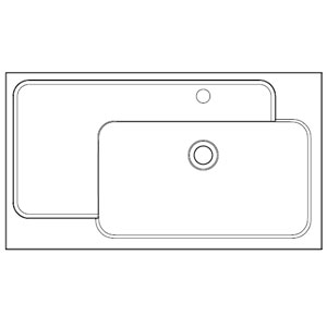 Waschtisch-Typ: Ablage links